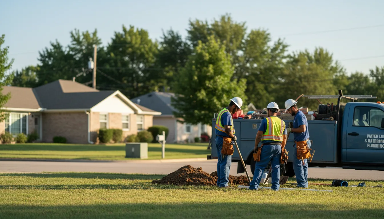 Residential water line and bathroom plumbing service in Mission Hill, SD